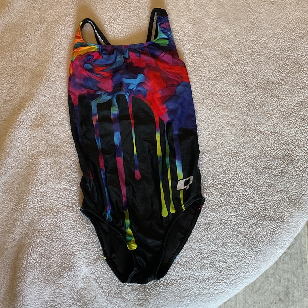Q Swimwear size 12.  Unicorn Sneeze